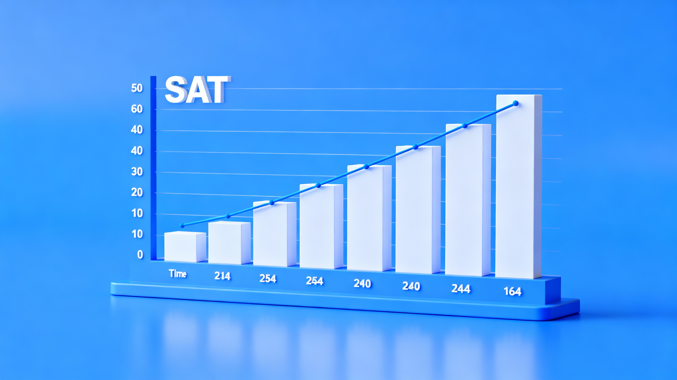 一个代表SAT分数提升的图表